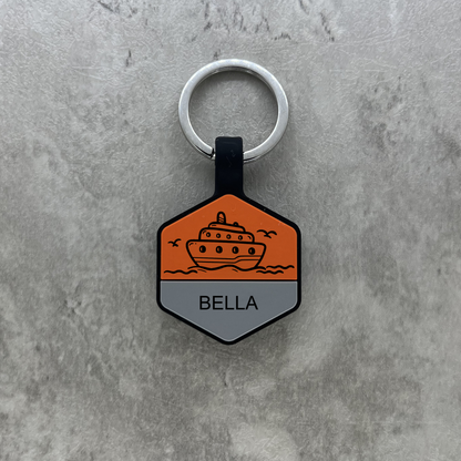Personalized Luggage Tag - Orange Hex