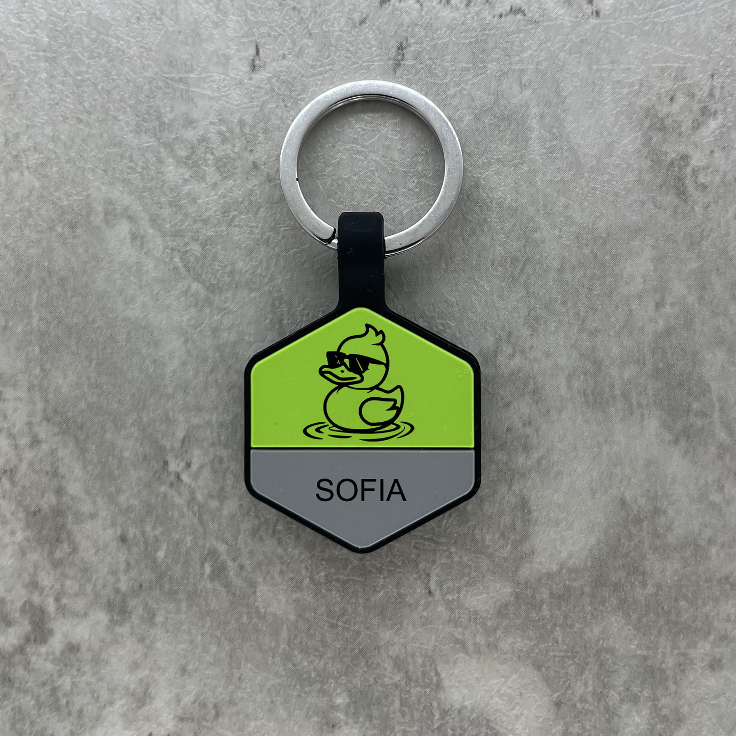 Personalized Keychain Tag - Green Hex