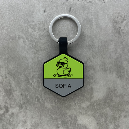 Personalized Keychain Tag - Green Hex