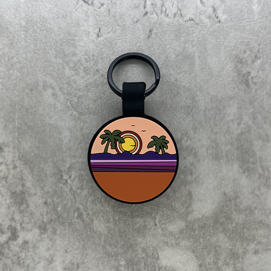 Personalized Pet ID Tag - Sunset Palms
