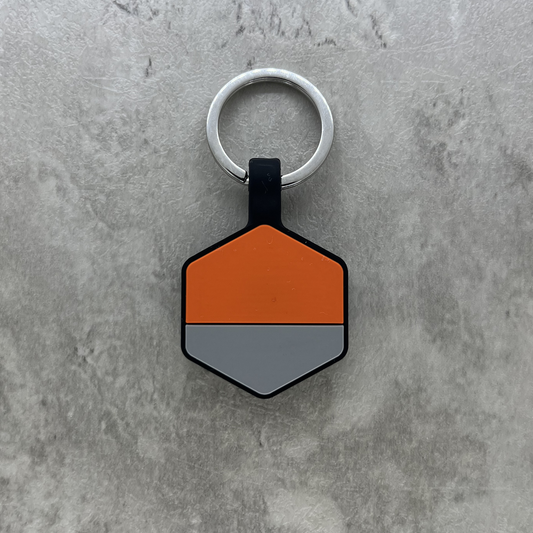 Personalized Keychain Tag - Orange Hex