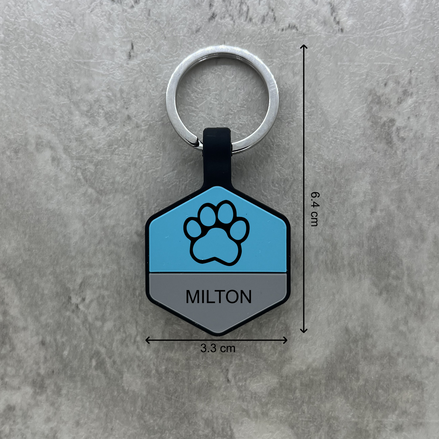 Personalized Keychain Tag - Purple Hex