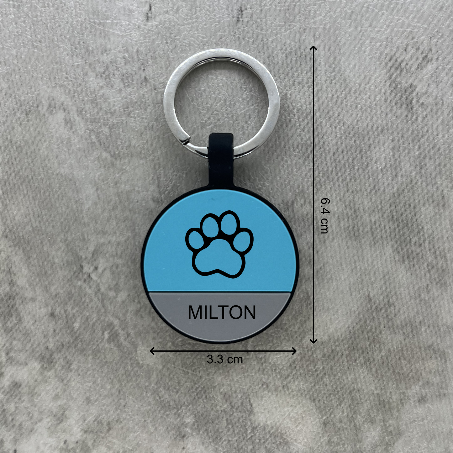 Personalized Luggage Tag - Blue Round