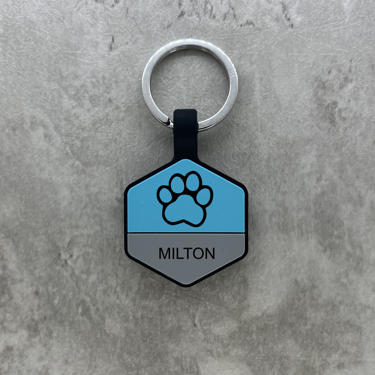 Personalized Pet ID Tag - Blue Hex