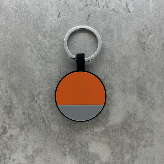 Personalized Luggage Tag - Orange Round