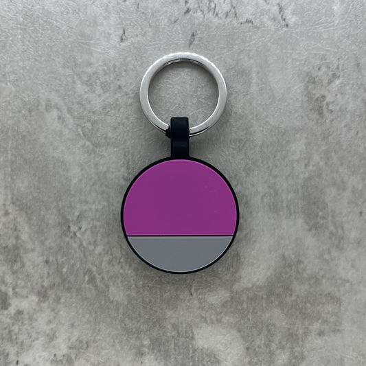Personalized Luggage Tag - Purple Round